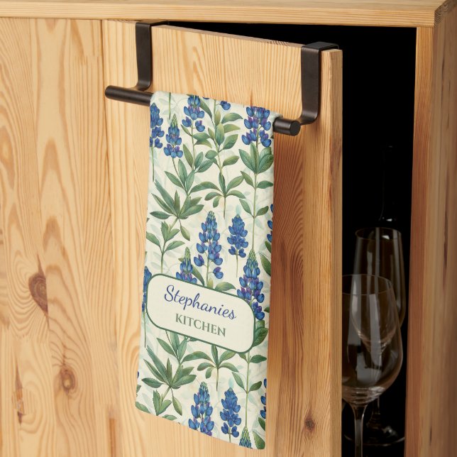 Texas Bluebonnet Kitchen Towel Lupine Kökshandduk (Thirds Fold)