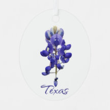 Texas Bluebonnet Metall Ornament