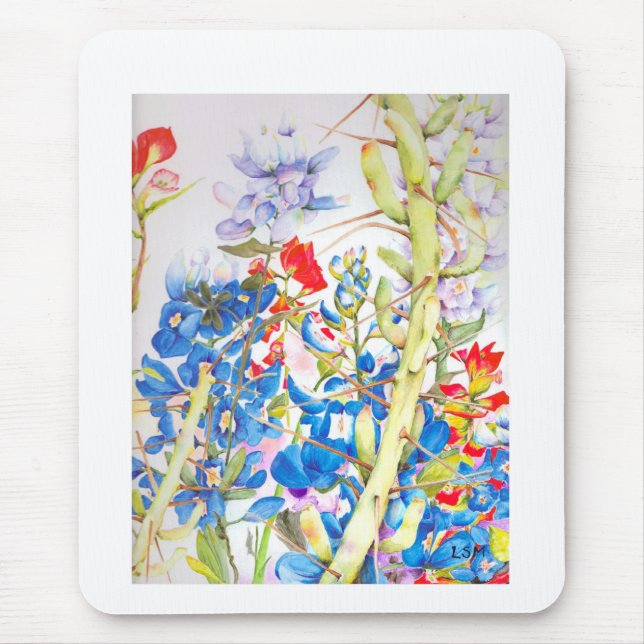 Texas Bluebonnet Mousepad Musmatta (Framsidan)