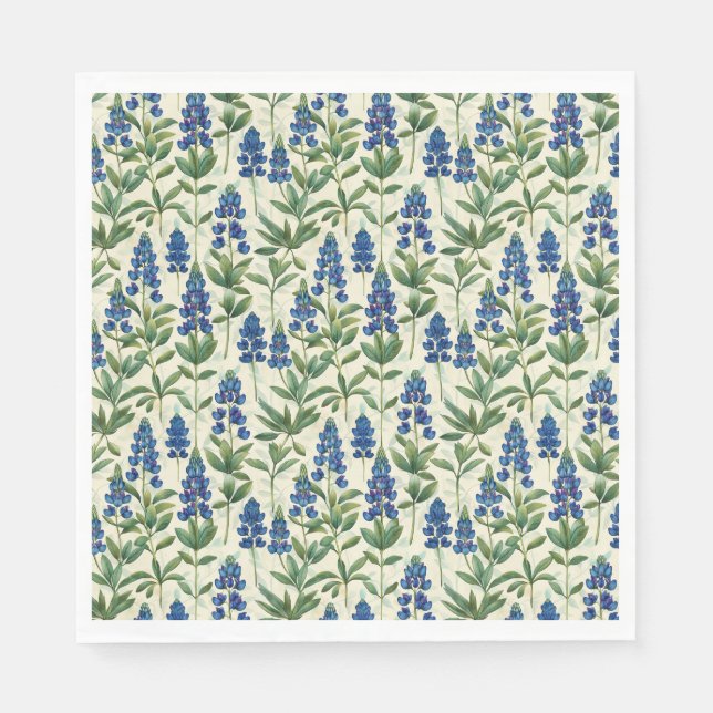 Texas Bluebonnet Papper Napkins Lupine Pappersservett (Framsidan)