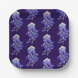 Texas Bluebonnet Papper Plate