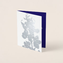 Texas Bluebonnet Silver Foil-kort Folierat Kort