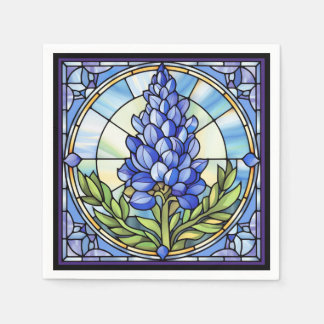 Texas Bluebonnet Stached Glass Pappersservett