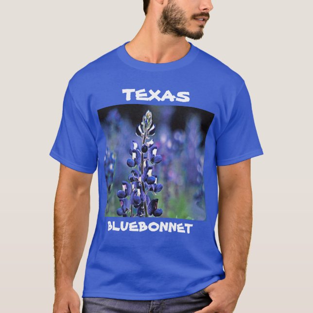 Texas Bluebonnet T Shirt (Framsida)