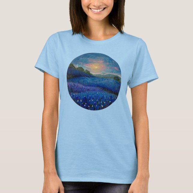 Texas bluebonnet t-shirt tre (Framsida)