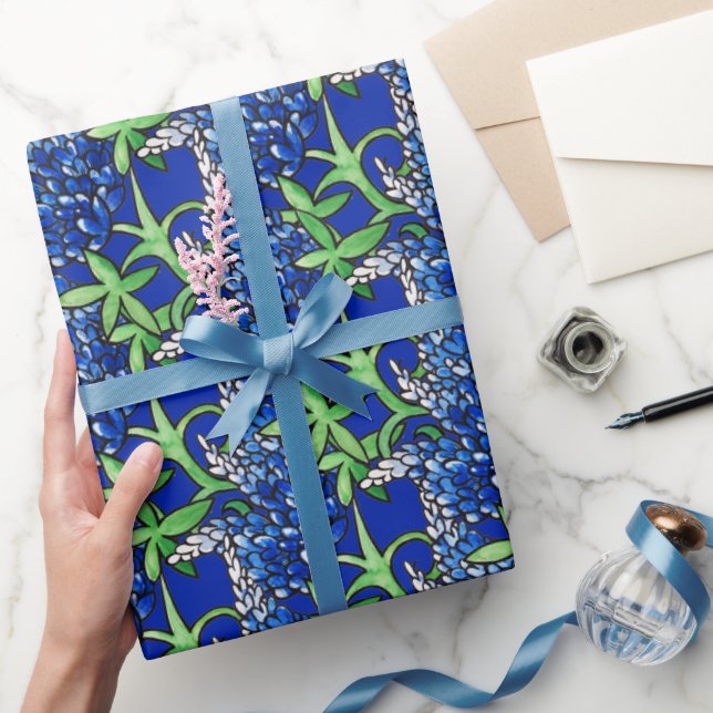 Texas Bluebonnet Texan Kärlek Flower Presentpapper (Gifting)