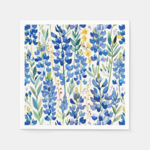 Texas Bluebonnet Wildblomma Mönster Pappersservett