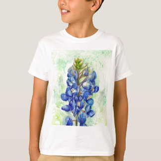 Texas Bluebonnet Wildblomma Teckning T Shirt
