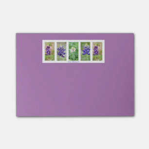 Texas BluebonnetCollage noterar Post-it Block