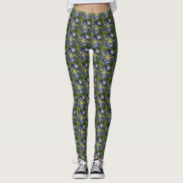 Texas Bluebonnetdamasker Leggings