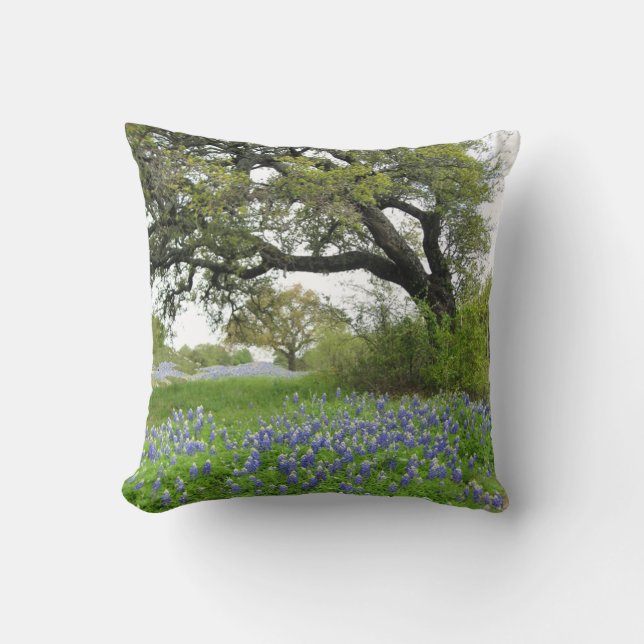 Texas Bluebonnetdekorativ kudde (Framsida)