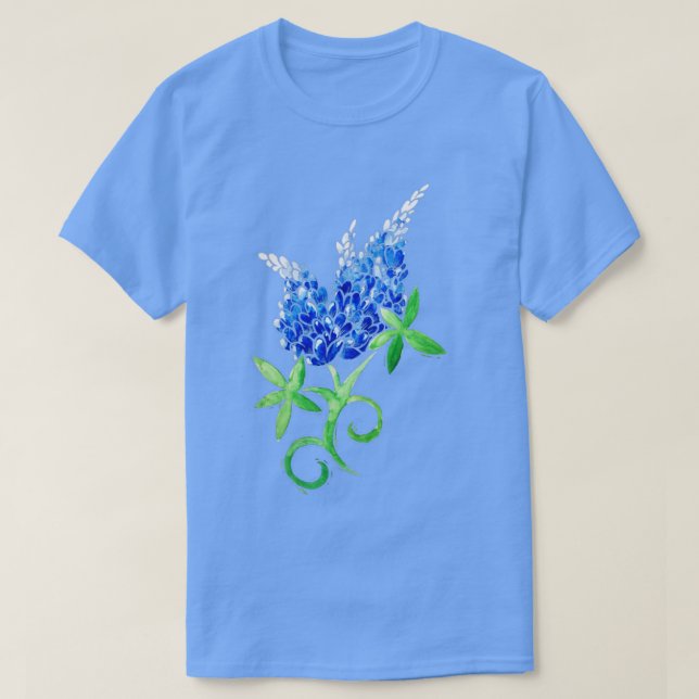 Texas Bluebonnets1 T Shirt (Design framsida)