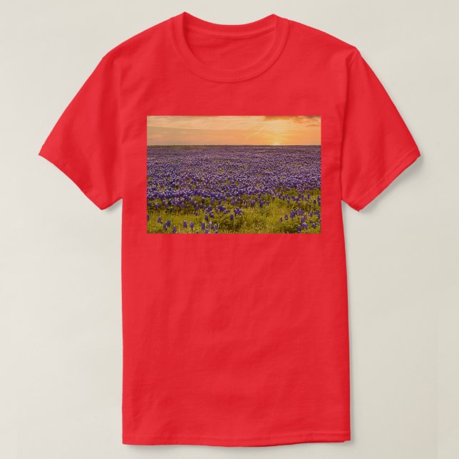 Texas Bluebonnets 6 T Shirt (Design framsida)
