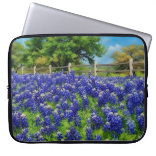 Texas Bluebonnets Blå Blommor Konst Bärbar Dator F Laptop Fodral