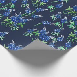 Texas Bluebonnets Blommigt Blue Presentpapper