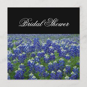 Texas Bluebonnets Blommigt Inbjudningskort för möh