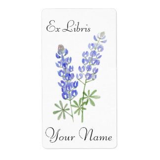 Texas Bluebonnets Bok Plate Sticker Fraktsedel