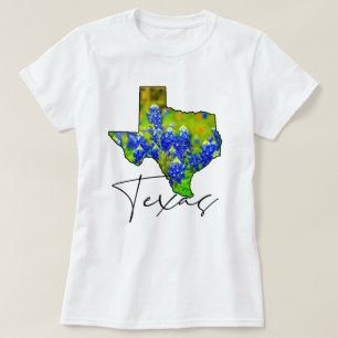 Texas Bluebonnets Delstaten Texas Finkonst T Shirt