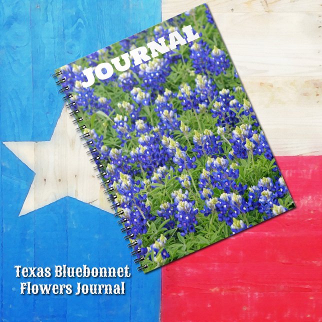 Texas Bluebonnets Flower Journal Anteckningsbok (Texas Bluebonnet flowers journal notebook.)