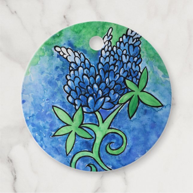 Texas Bluebonnets Gåvor Etiketter (Framsida)