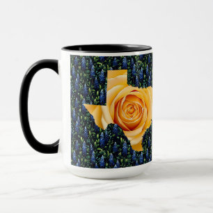 Texas Bluebonnets & Gul ros Mugg