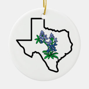 Texas Bluebonnets Julgransprydnad Keramik