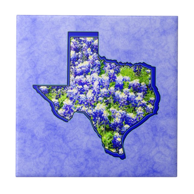 TEXAS BLUEBONNETS KAKELPLATTA (Framsidan)