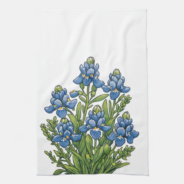 Texas Bluebonnets Kökshandduk (Vertikal)