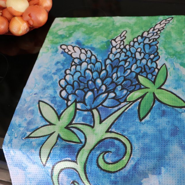 Texas Bluebonnets Kökshandduk (Skapare uppladdad)