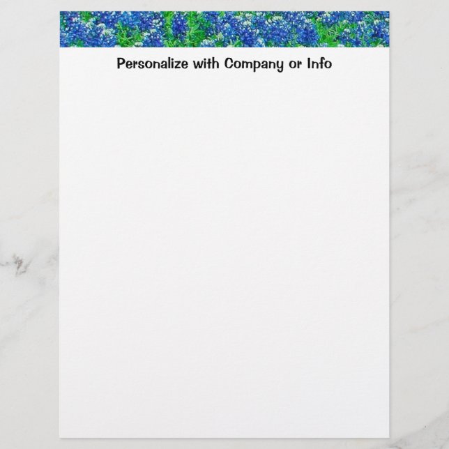 Texas Bluebonnets Letterhead (Framsida)