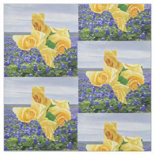 Texas Bluebonnets och gul rostyg 4,5", Tyg