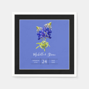 Texas Bluebonnets on Blue, Vår bröllop Pappersservett