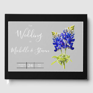 Texas Bluebonnets on Light Grått, Vår bröllop Gästböcker