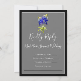 Texas Bluebonnets on Mörk Grått, Vår OSA Inbjudningar