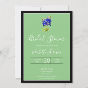 Texas Bluebonnets on Sage, Vår, Möhippa Inbjudningar