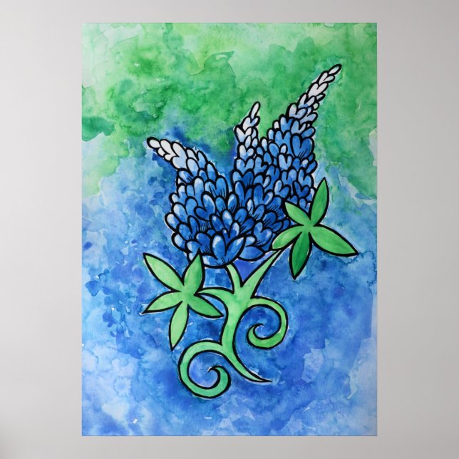 Texas Bluebonnets Poster (Framsidan)