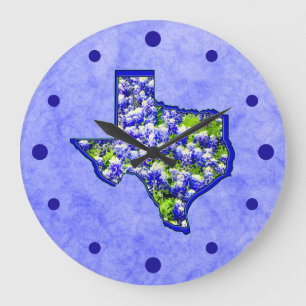 TEXAS BLUEBONNETS STOR KLOCKA