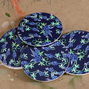 Texas Bluebonnets Texan Underlägg Papper Rund
