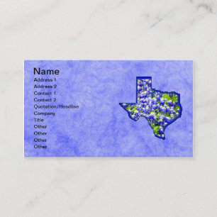 TEXAS BLUEBONNETS VISITKORT