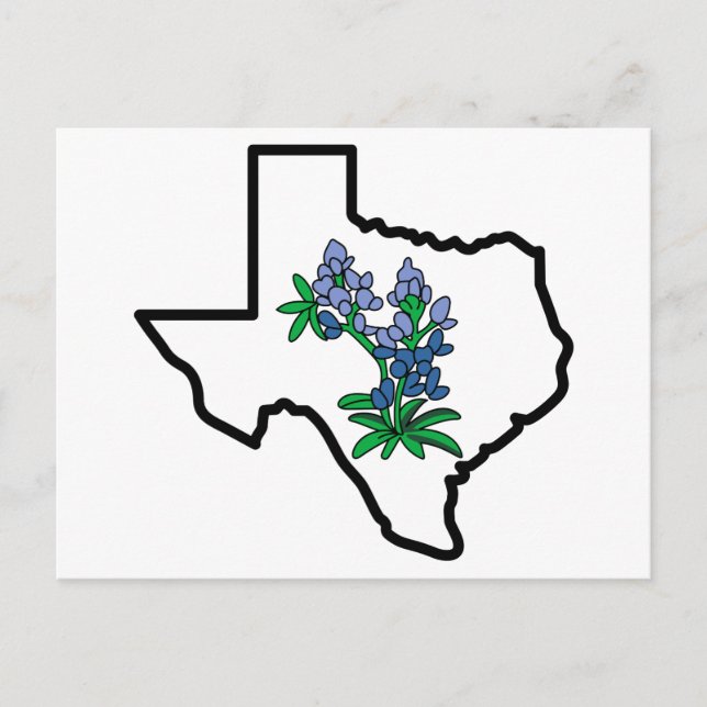 Texas Bluebonnets Vykort (Framsida)