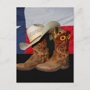 Texas Boots och Hat.jpg Vykort