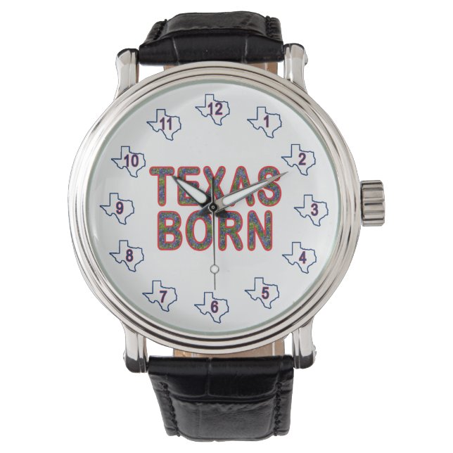 Texas Born Bluebonnet Armbandsur (Framsida)