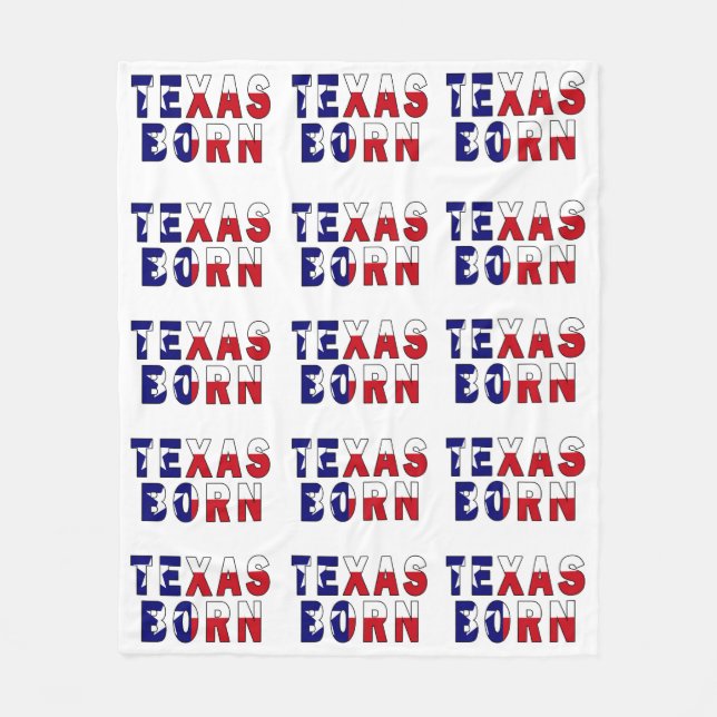 Texas Born Flagga Fleecefilt (Framsidan)