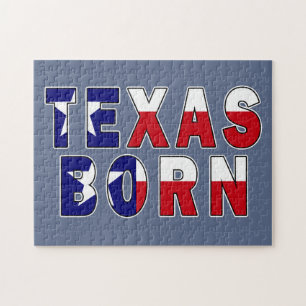Texas Born Flagga Pussel