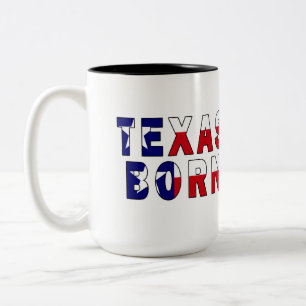 Texas Born Flagga Två-Tonad Mugg