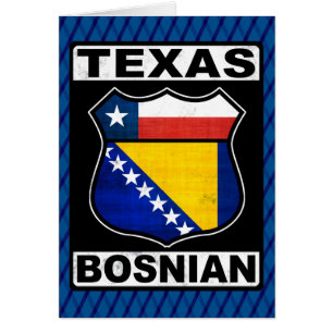 Texas Bosnian American Card Hälsningskort