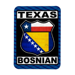 Texas Bosnian American Sign Magnet