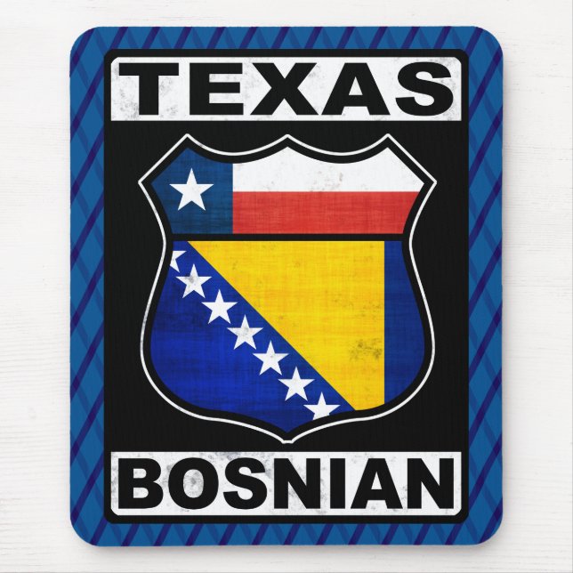 Texas Bosnian American Sign Mousemat Musmatta (Framsidan)