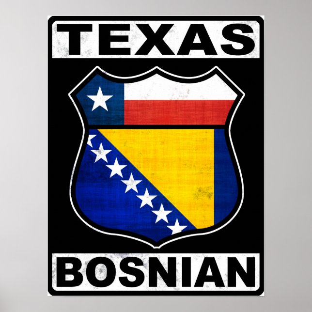 Texas Bosnian American Sign Poster (Framsidan)