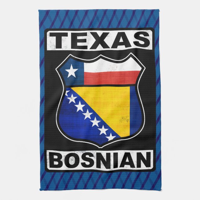 Texas Bosnian American Sign Towel Kökshandduk (Vertikal)